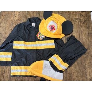 Vintage Disney store Mickey Mouse Fireman costume kids Med